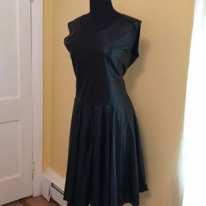 NWT Black Leather Look Dress by Manu size 4XL